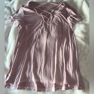 Soft and Sexy pink criss-cross top